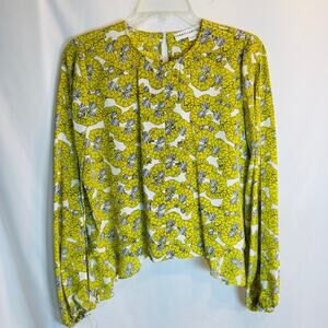 Robert Rodriguez Floral Blouse With Open Arm Styling S